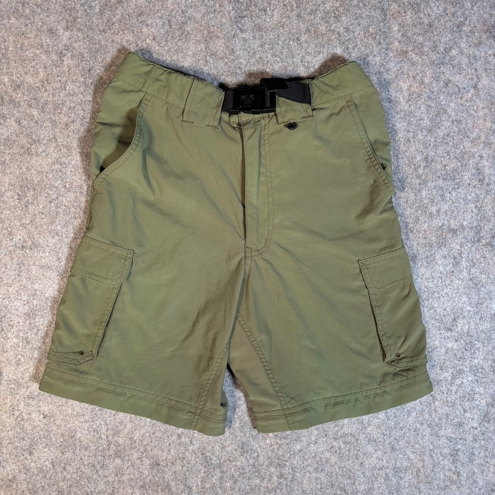 Boy Scouts of America Cargo Shorts Youth Large Green Nylon Switchback Uniform
